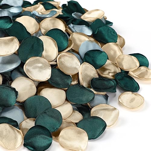 Tigeen Pétalos de rosa de seda artificiales para boda, cesta de niña de flores, pasillo, dispersos, centros de mesa, fiesta, despedida de soltera,