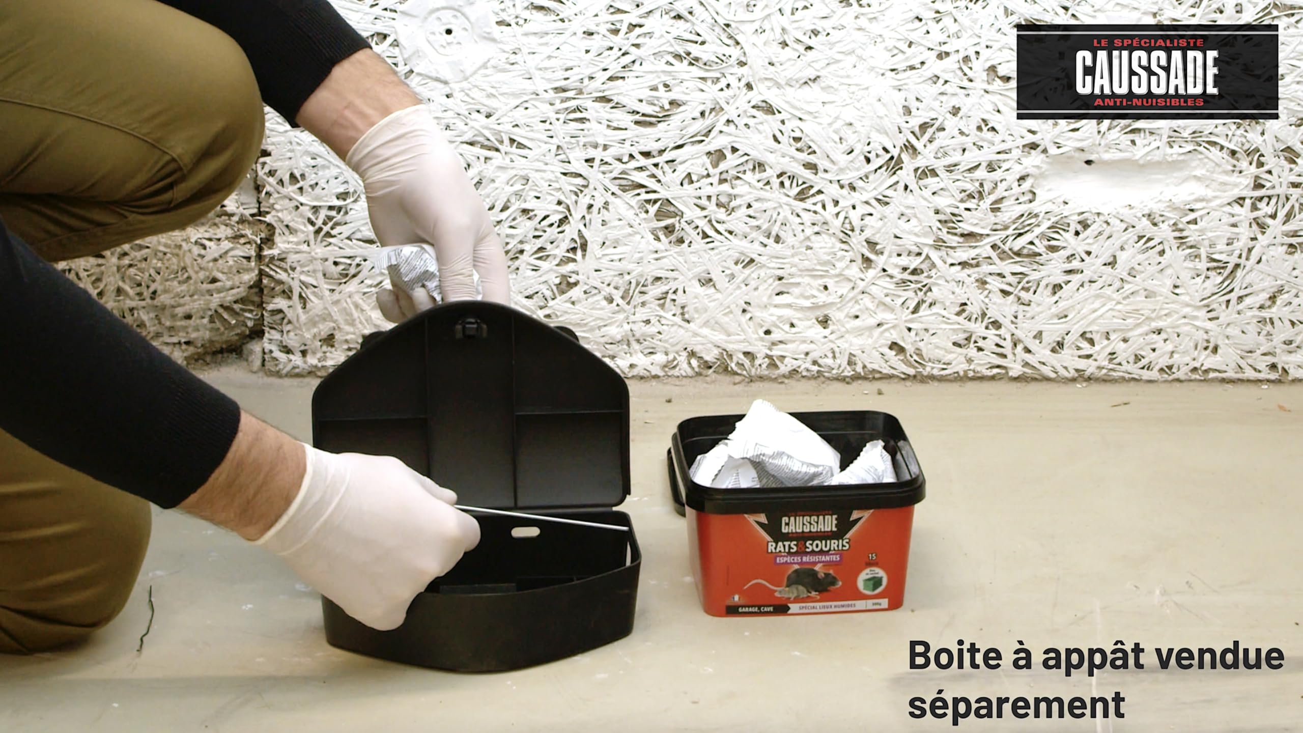 CAUSSADE Anti Rats Souris 15 Appâts Blocs 300g
