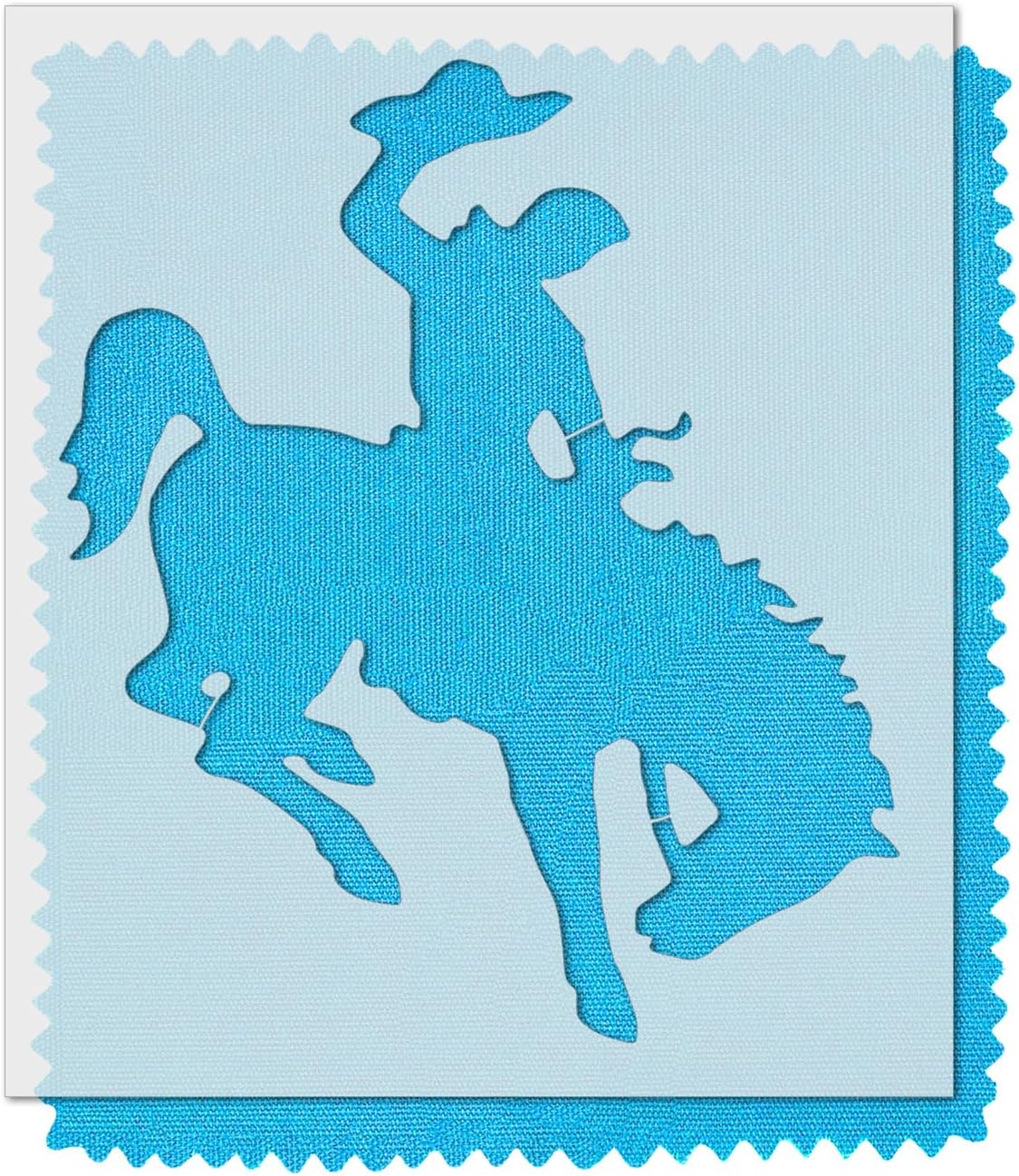 Stencil Stop Cowboy on Bucking Bronco Stencil - Reusable for DIY Projects, Painting, Drawing, Crafts - 14 Mil Mylar Plastic (15.38 x 18 inches)