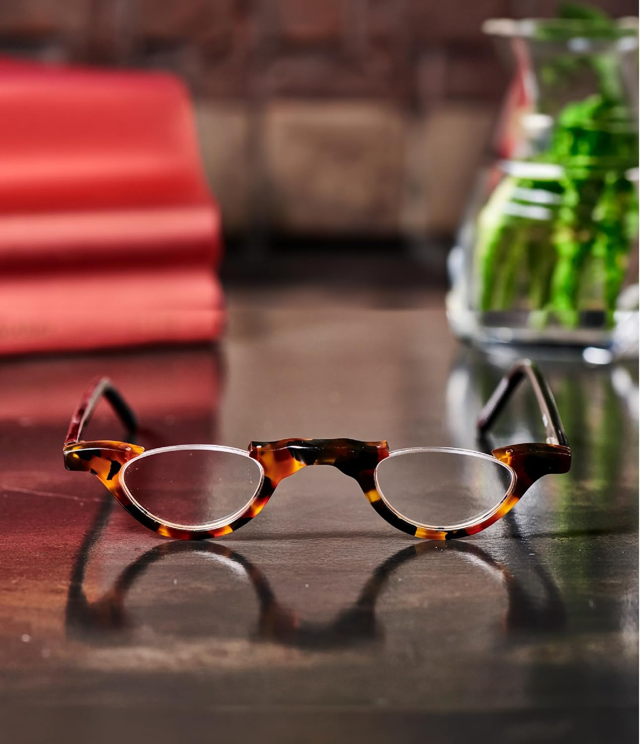 eyebobs - Topless | Premium Reading Glasses for Men and Women | Half Rim Frame for Narrow Faces | Available in 0.0x - 4.0x