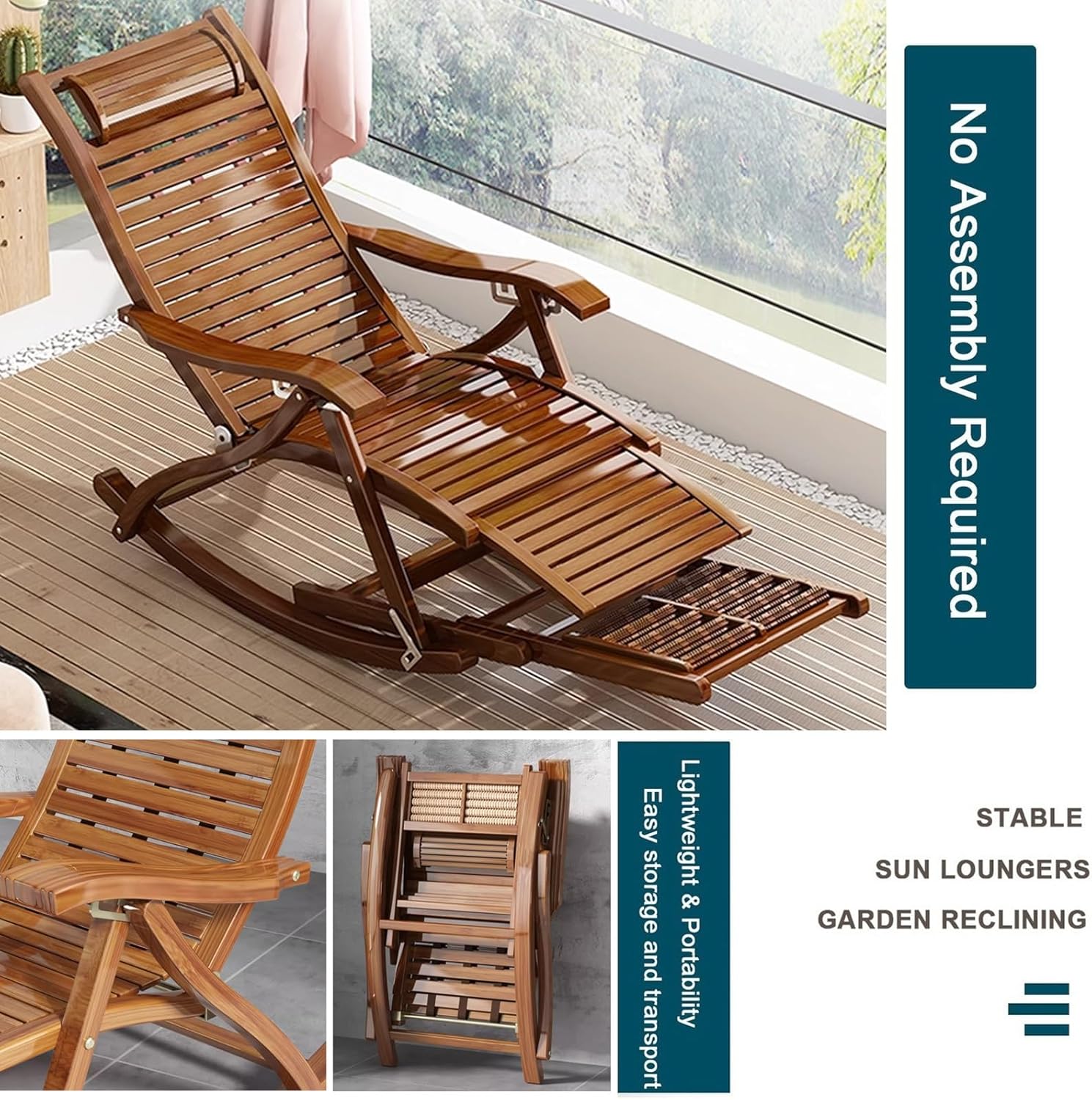 Outdoor Rocking, Zero Gravity Lounge Chair Folding Reclining Garden Chair | Relaxer Recliner Chairs for Living Room Relaxing Chair Deck Chairs Patio Porch Rocker