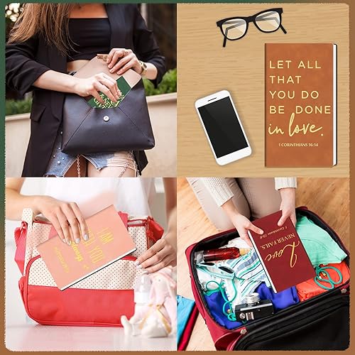 Miniatura 5 de TaoBary 24 piezas de regalos para el día del padre, diario de oración cristiana para hombres, versículo bíblico a granel, cuaderno de cuero, regalos