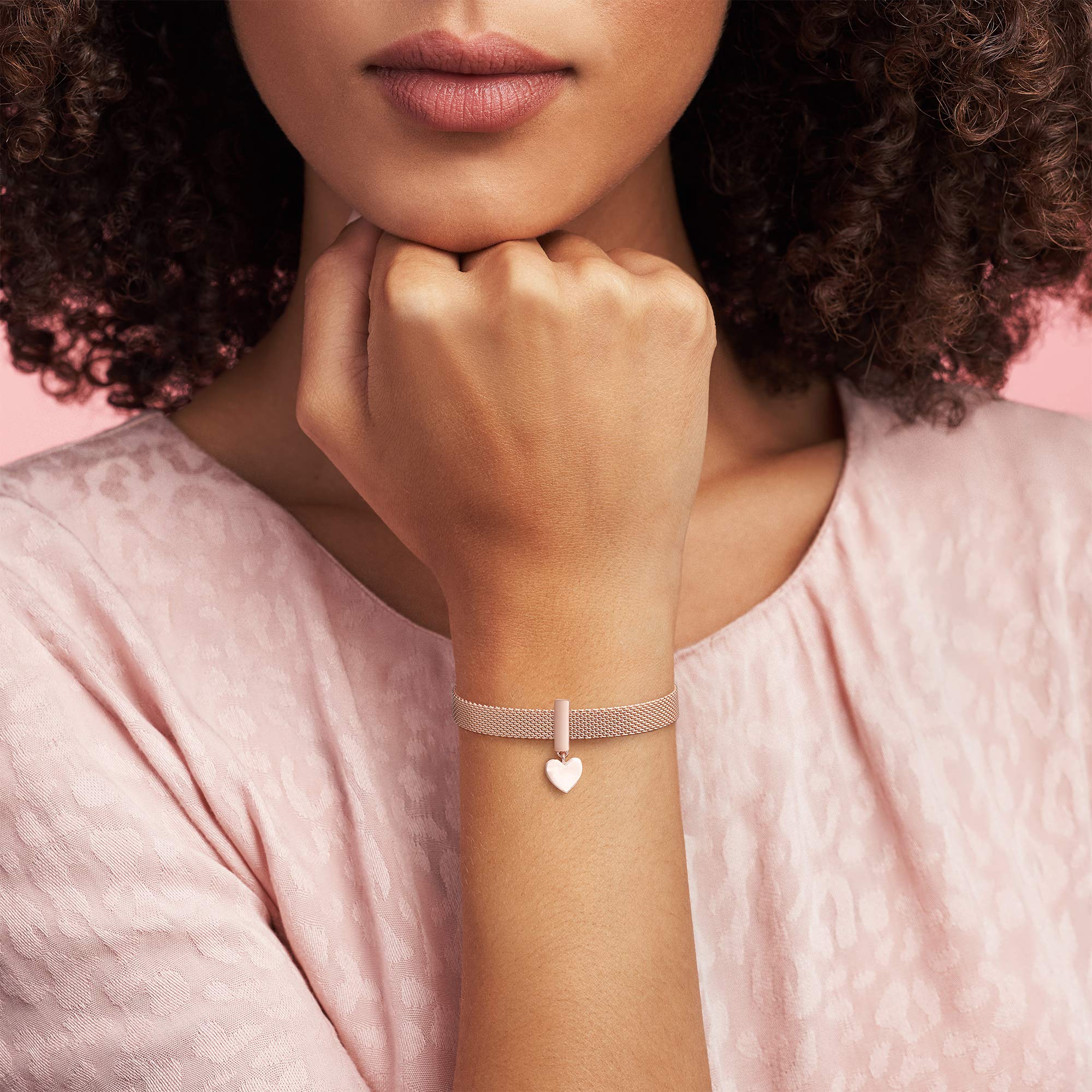 PANDORA Herz Anhänger-Clip in 14 Karat vergoldeter Metalllegierung Timeless Collection