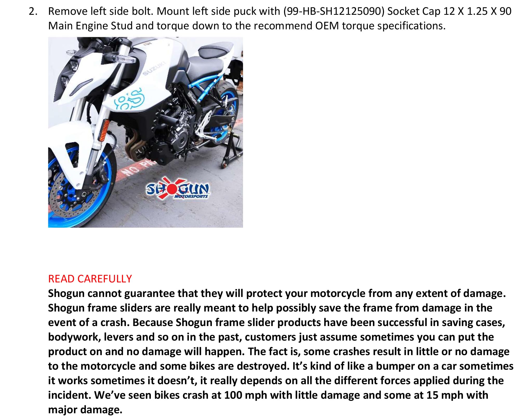 Shogun USA Made Suzuki GSX-8S GSX 8S GSX8S 2023 2024 2025 2026