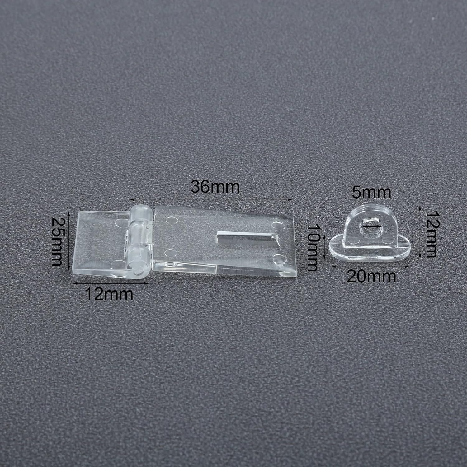 5 Set Acrylic Mini Hinge Hasp for Mini Doors Jewelry Box Plastic Hasp Buckle Box Clear Hinge Latch Hasp Lock Hinge Latch Buckles