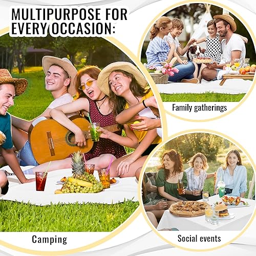 Miniatura 8 de 2 manteles de plástico desechables de 40 pulgadas x 300 pies, rollo de banquete para graduación, picnic, boda, cumpleaños, carnaval, circo, fiesta,