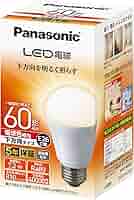 Amazon | パナソニック LED電球 口金直径26mm 電球60形相当 電球