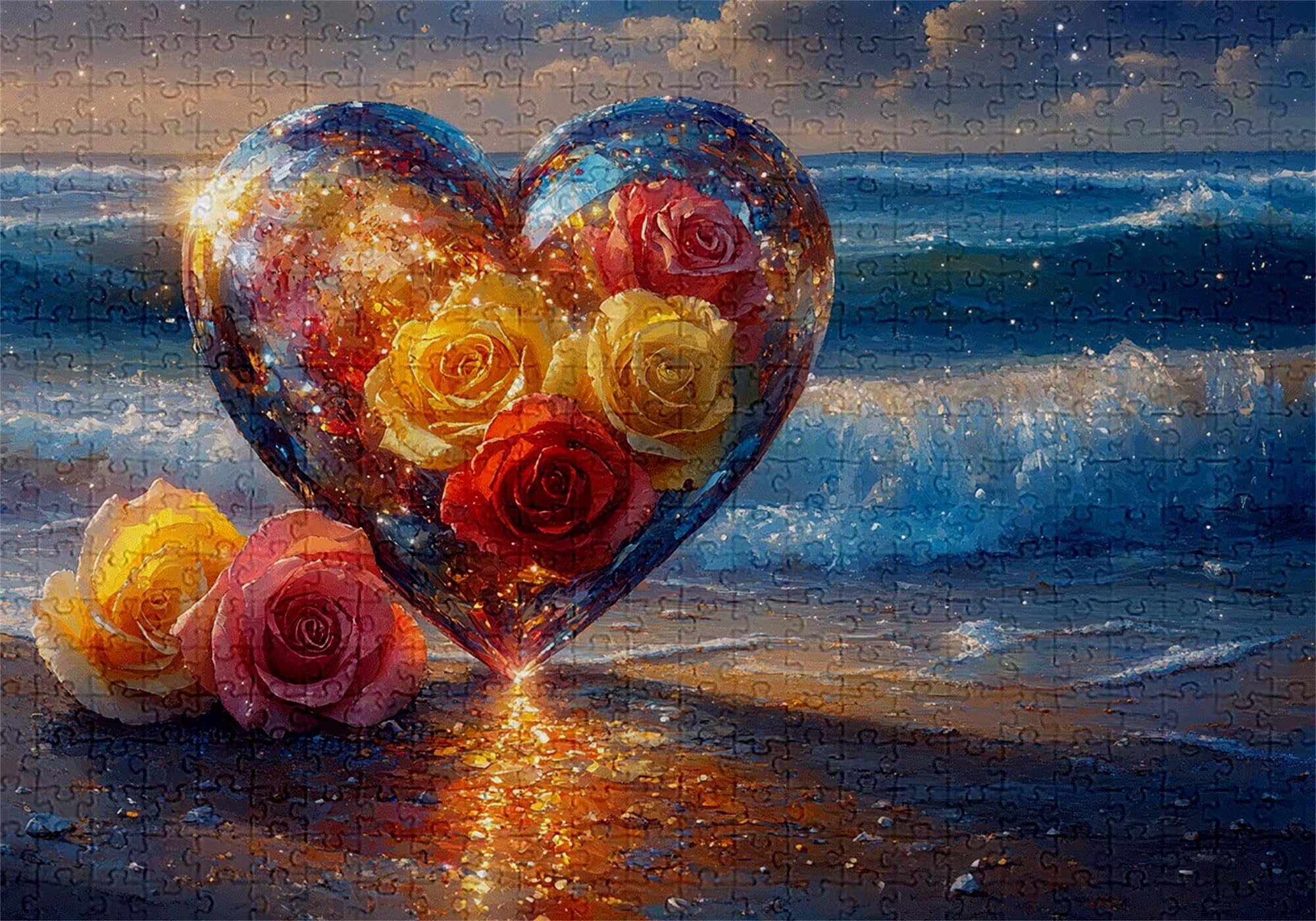 Puzzle 3000 elementów miłość puzzle dla dorosłych różowe 122 x 81 cm Unikalne rzemiosło klasyczne 3D drewniana układanka do rodzinnych gier aktywnych, układanka do samodzielnego wykonania nawet do