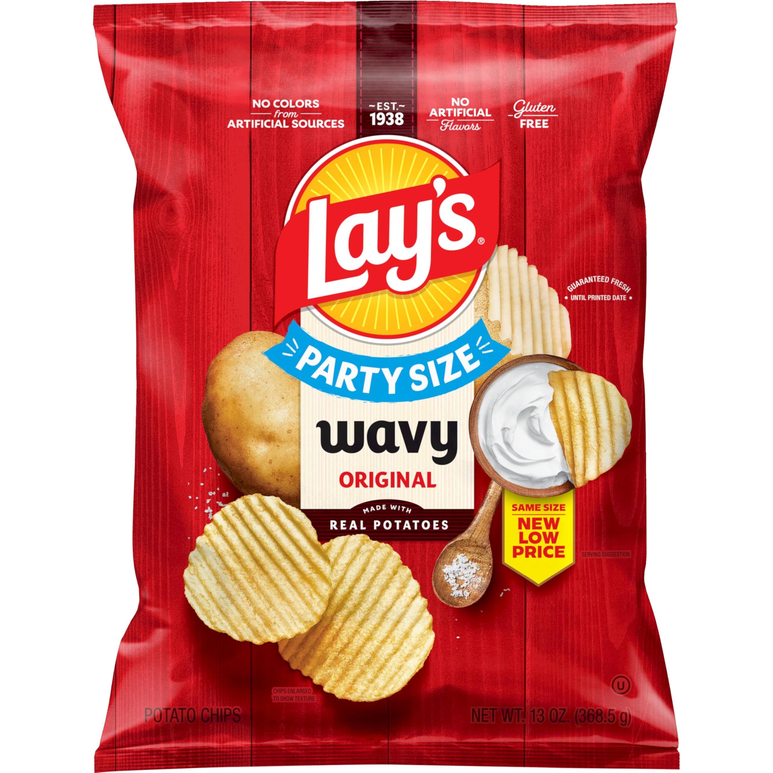 Amazon.com: Lay's Potato Chips, Wavy, 13 Oz