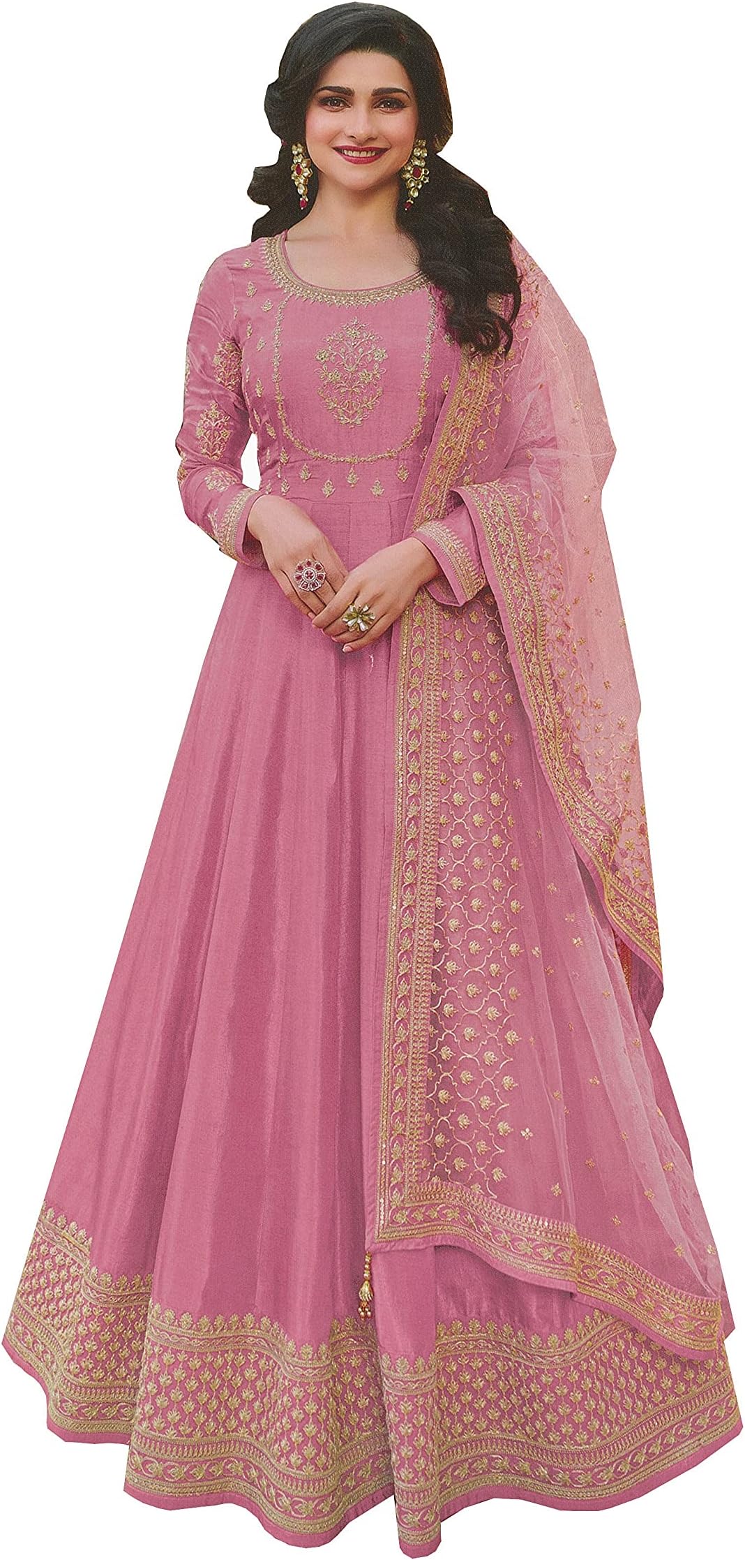 Indian ready to wear gown type salwar kameez for women with rich dupatta 2227-O