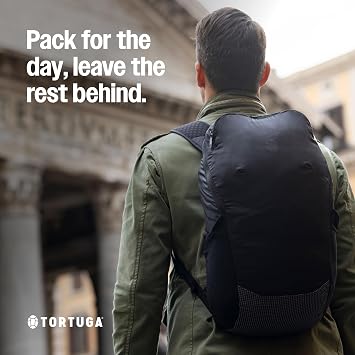 Tortuga Packable Backpack - Lightweight Foldable Travel Bag for Men and Women, Personal Item Backpack with Compact Design, Durable Nylon and Reinforced Base