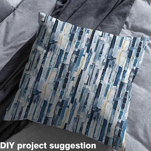 Miniatura 4 de The Yard - Tela de tapicería degradada degradada  Decoración de grano de madera abstracta a rayas, acuarela grunge para interiores y exteriores,