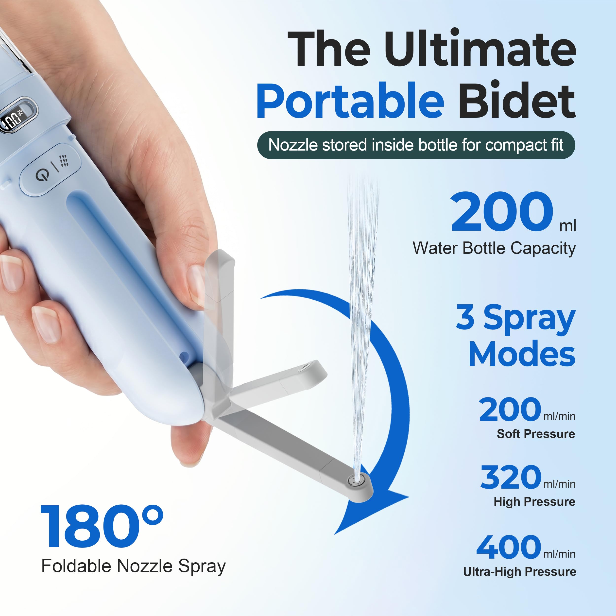 Portable Travel Bidet - Rechargeable & Waterproof -5