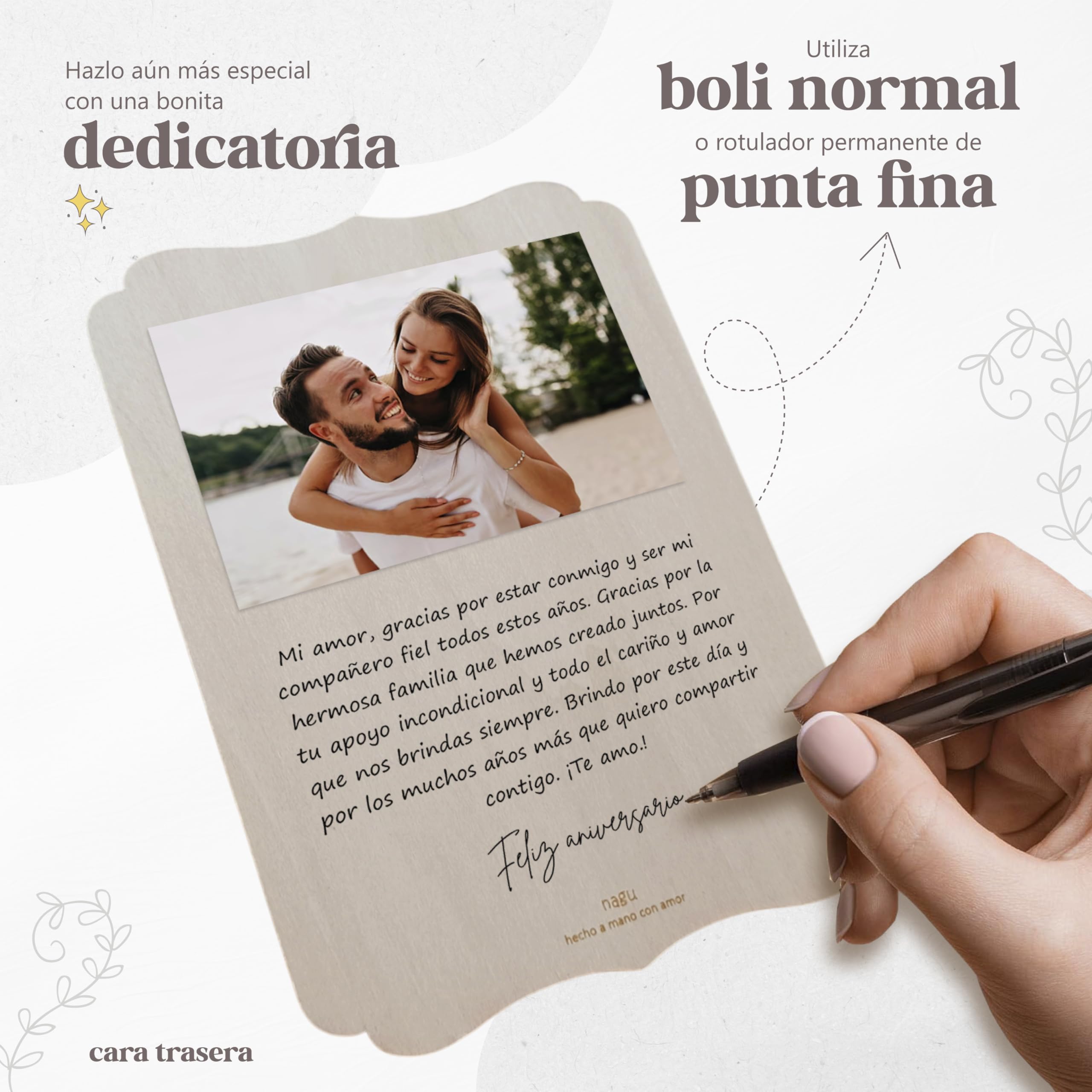 EWALAMI Tarjeta de Madera para padres – Regalo Emotivo con Mensaje Grabado – Detalle Decorativo para Día del Padre, Cumpleaños y Ocasiones Especiales. Un regalo para un papá especial