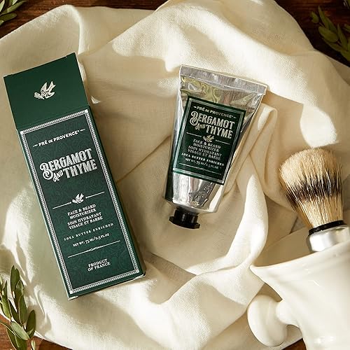 Miniatura 3 de Pre de Provence Bergamot & Thyme Colección de fragancias para hombre, crema para barba, 2.5 onzas líquidas