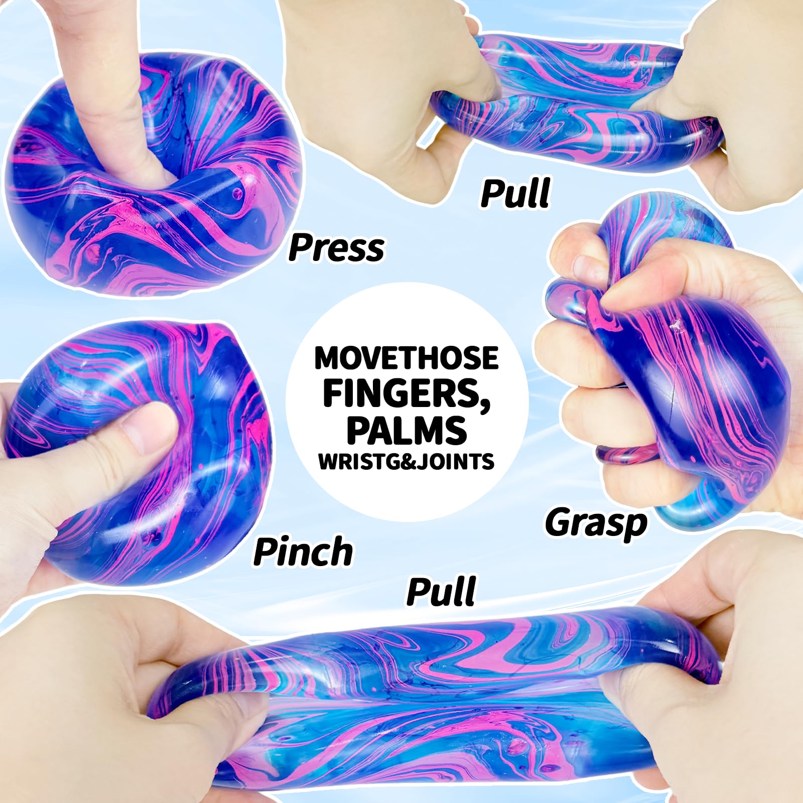 Brvyngzi Squeeze Toys Squishy Stress Cube, 3.5 cm Stress Cubes for Kids Adults Stress Relief,Ice Squishy Cube - Image 4