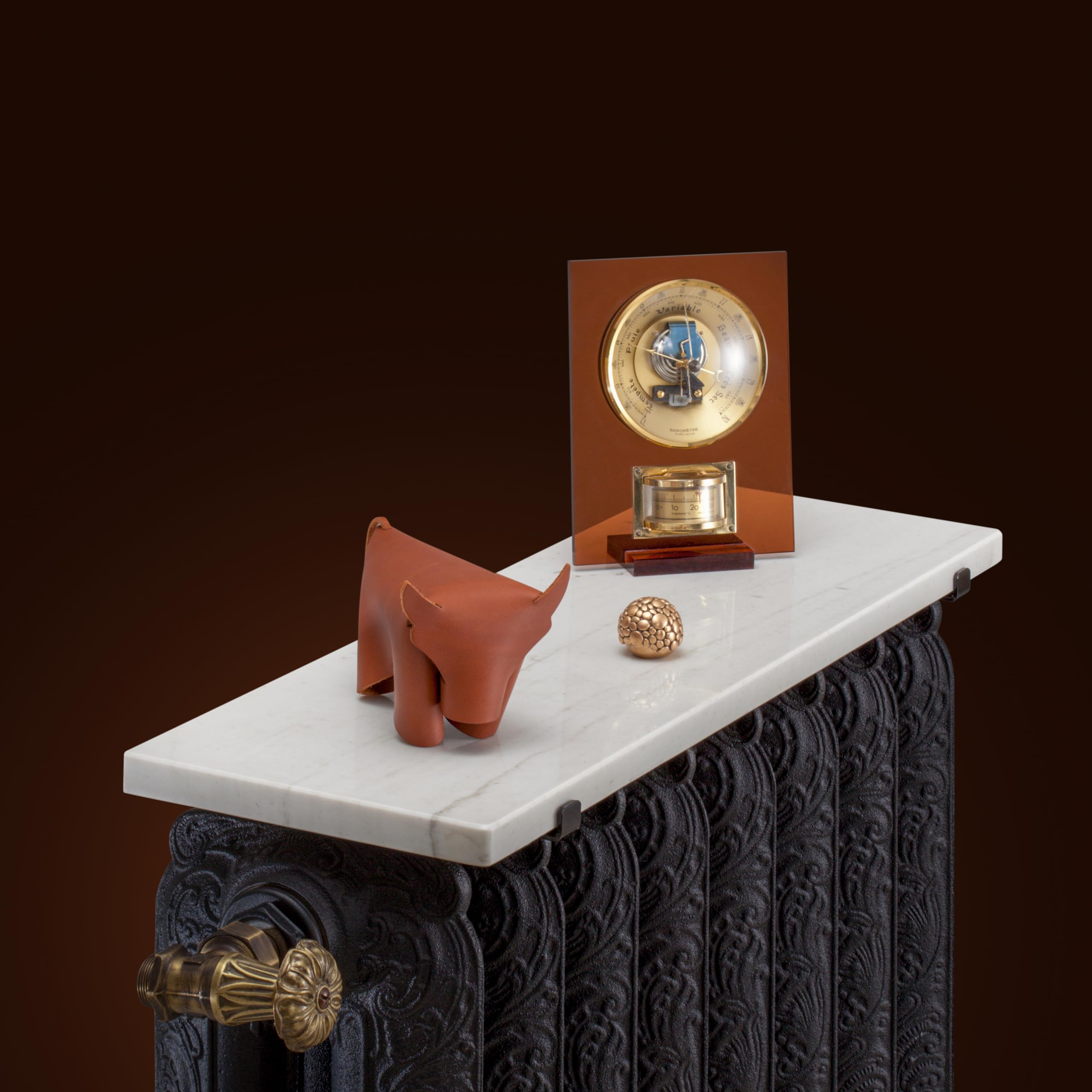 Tablette de radiateur Quarzit Mont Blanc Linea Oggi chic et polie