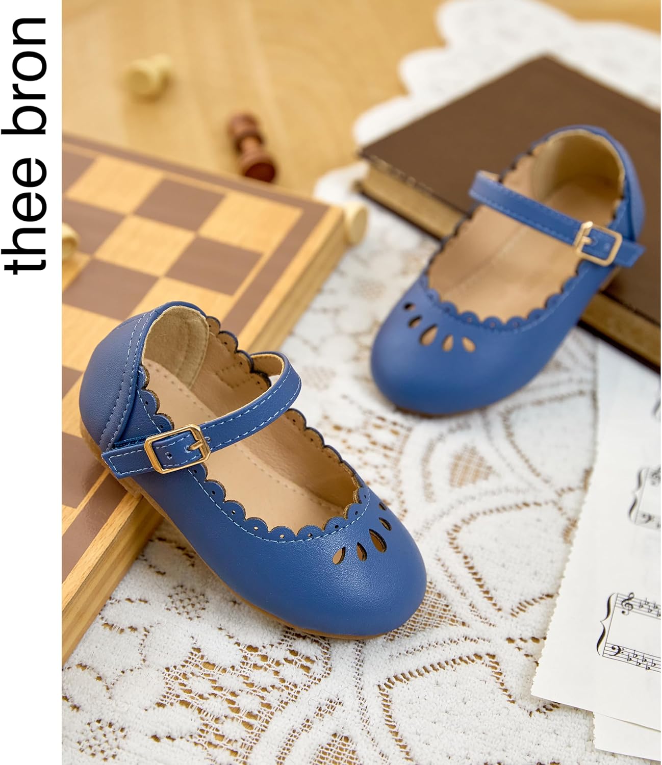 THEE BRON Toddler Mary Janes | Arch Support Leather Dress Shoes | Birthday Party Flats