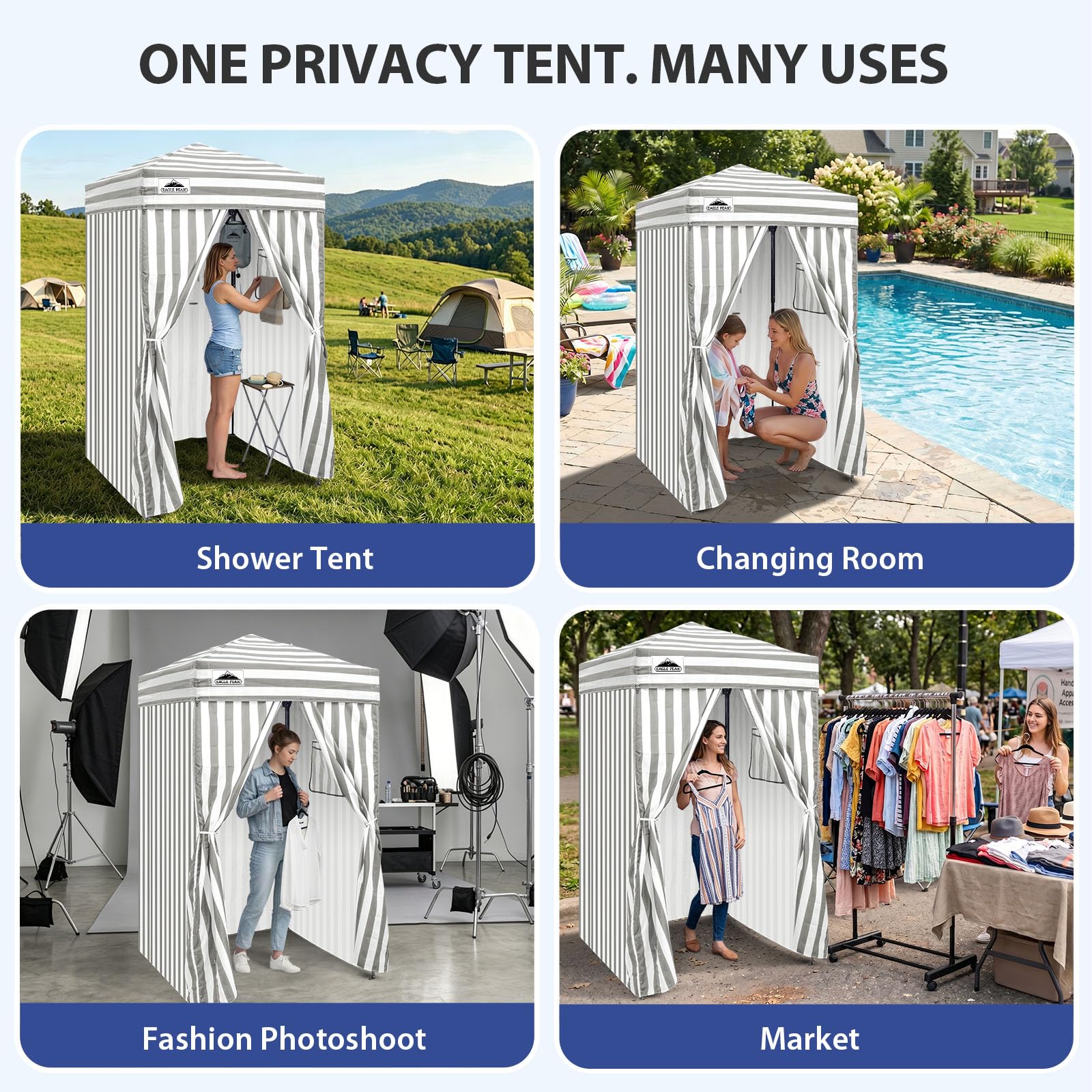 EAGLE PEAK Flex Ultra Compact Pop Up Baldaquín para vestidor
