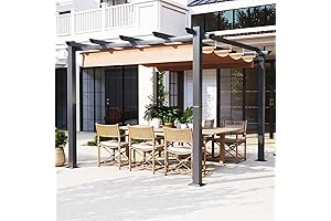 The Aoxun Outdoor 10' x 10' Retractable Pergola: Your Backyard's Haven