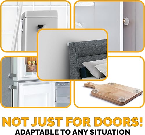 Miniatura 9 de Ducki Protector de pared para tope de puerta  Protectores de pared autoadhesivos para pomos de puerta  Topes de puerta de goma para daños en la