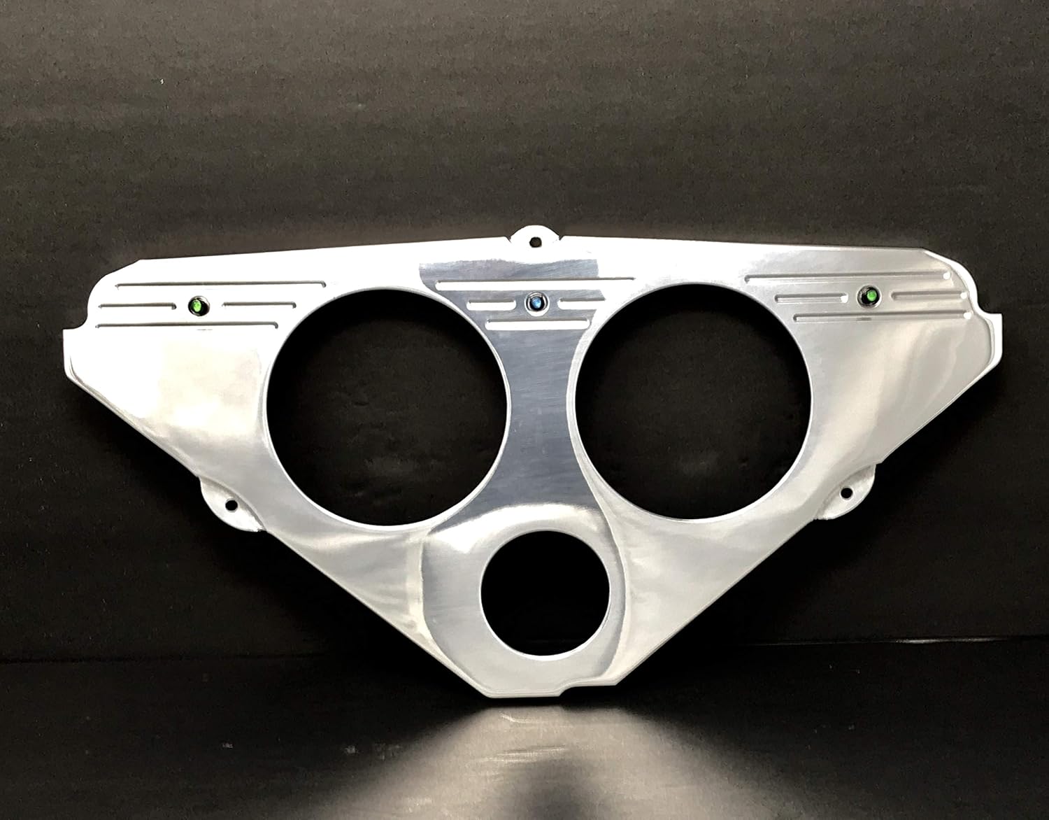 Dolphin Gauges 1955 1956 1957 1958 1959 (3) Gauge Chevy Truck Dash Panel Insert - Polished Billet Aluminum