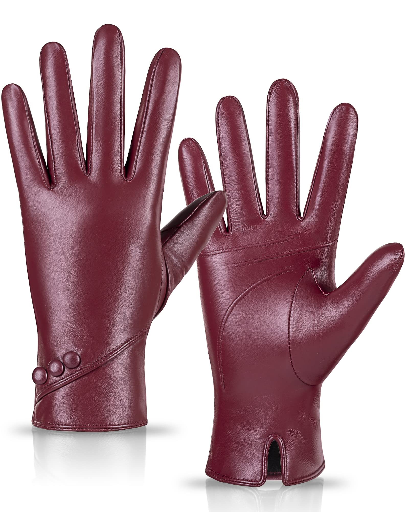 Amazon.com: MAGILINK Genuine Sheepskin Leather Gloves For Women