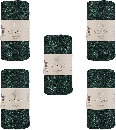 Miniatura 113 de Sensy Premium 2mm 76 Metros de Cuerda de Poliéster 100% Cordón de Polipropileno Cordón de Macramé 2mm Cordón para Bolso de Crochet Hilo de Crochet