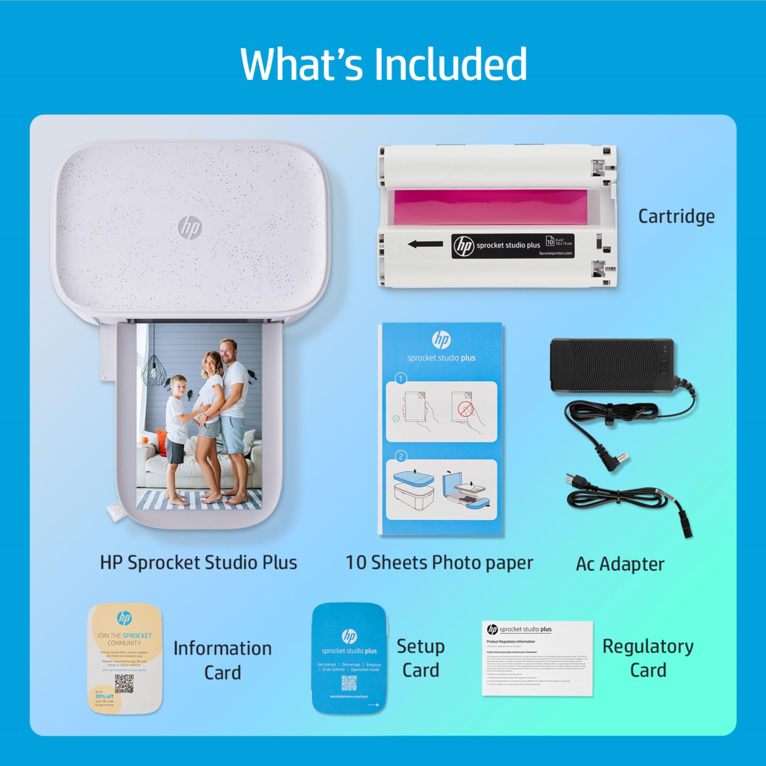 Amazon.co.jp: HP Sprocket Studio Plus 4x6インチ インスタントカラー