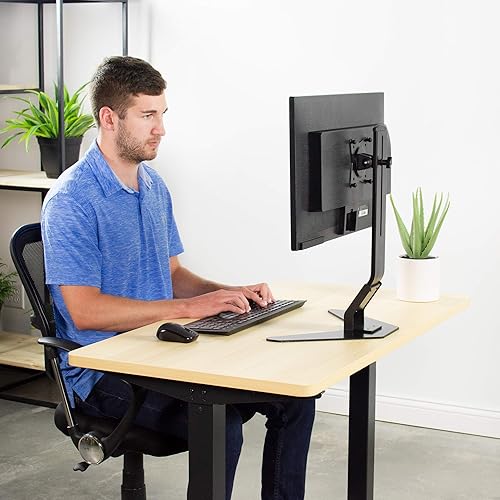 Vista 220 de VIVO - Mesa/tablero universal de 1.52 m x 60 cm (60 x 24 in) para escritorio de oficina y hogar con altura ajustable. Madera clara