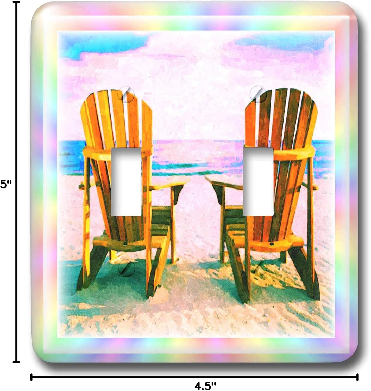 3dRose lsp_24099_2 Adirondack Chairs Double Toggle Switch