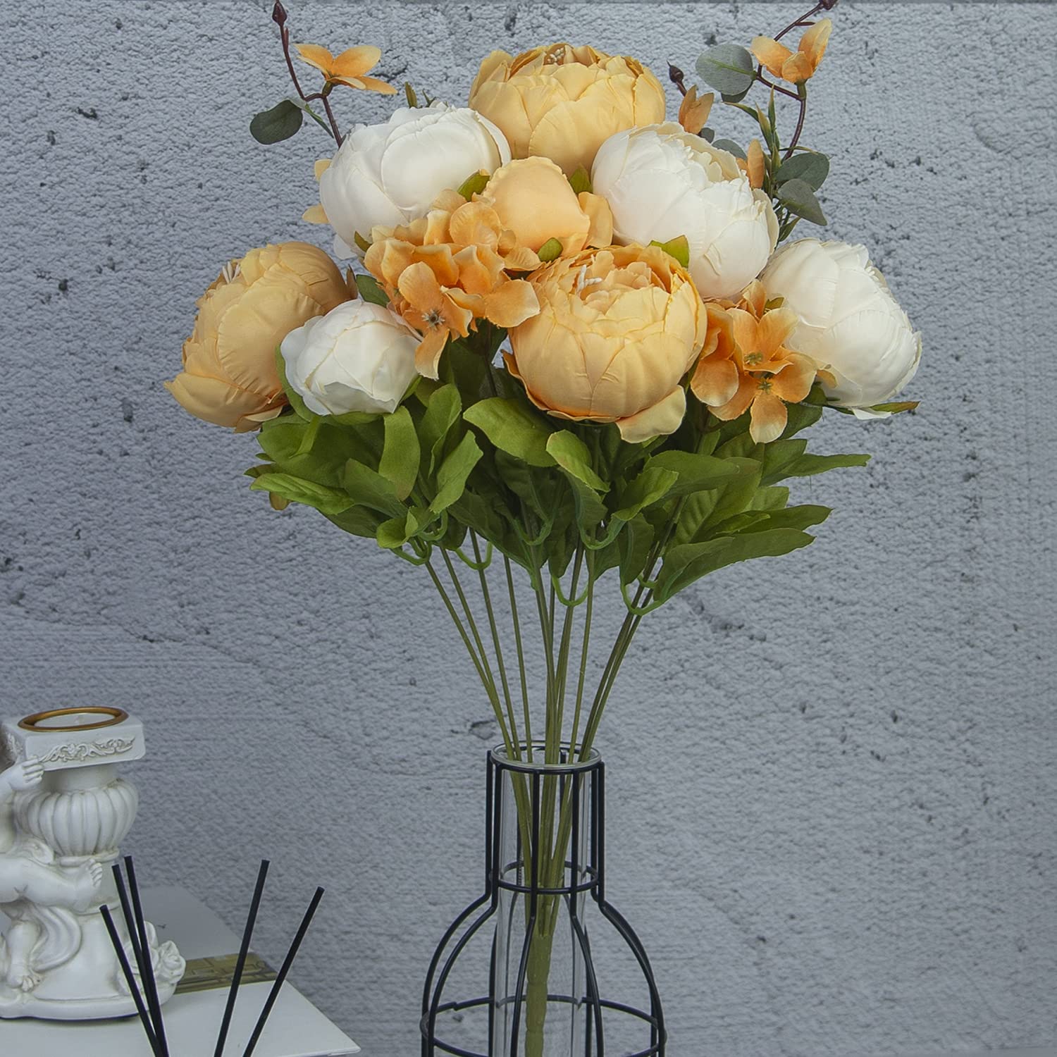 gaibian 5 teste/bouquet Peonia fiori artificiali Home Decor seta fiore finto peonie fiori artificiali per matrimonio decorazione fai da te
