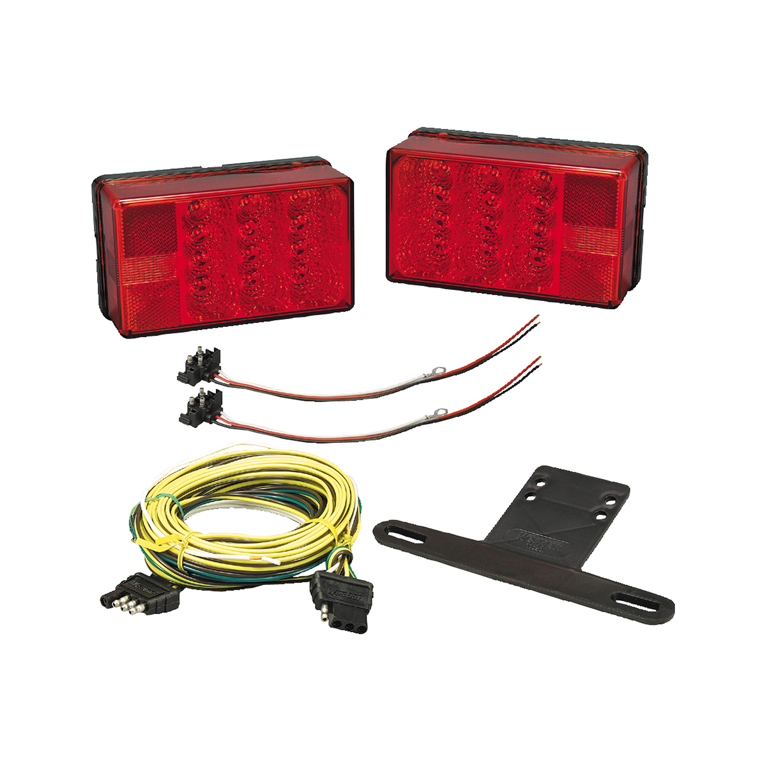FultonWesbar 407560 LED Waterproof 4 in. x 6 in. Low Profile Tail Light Kit, one size