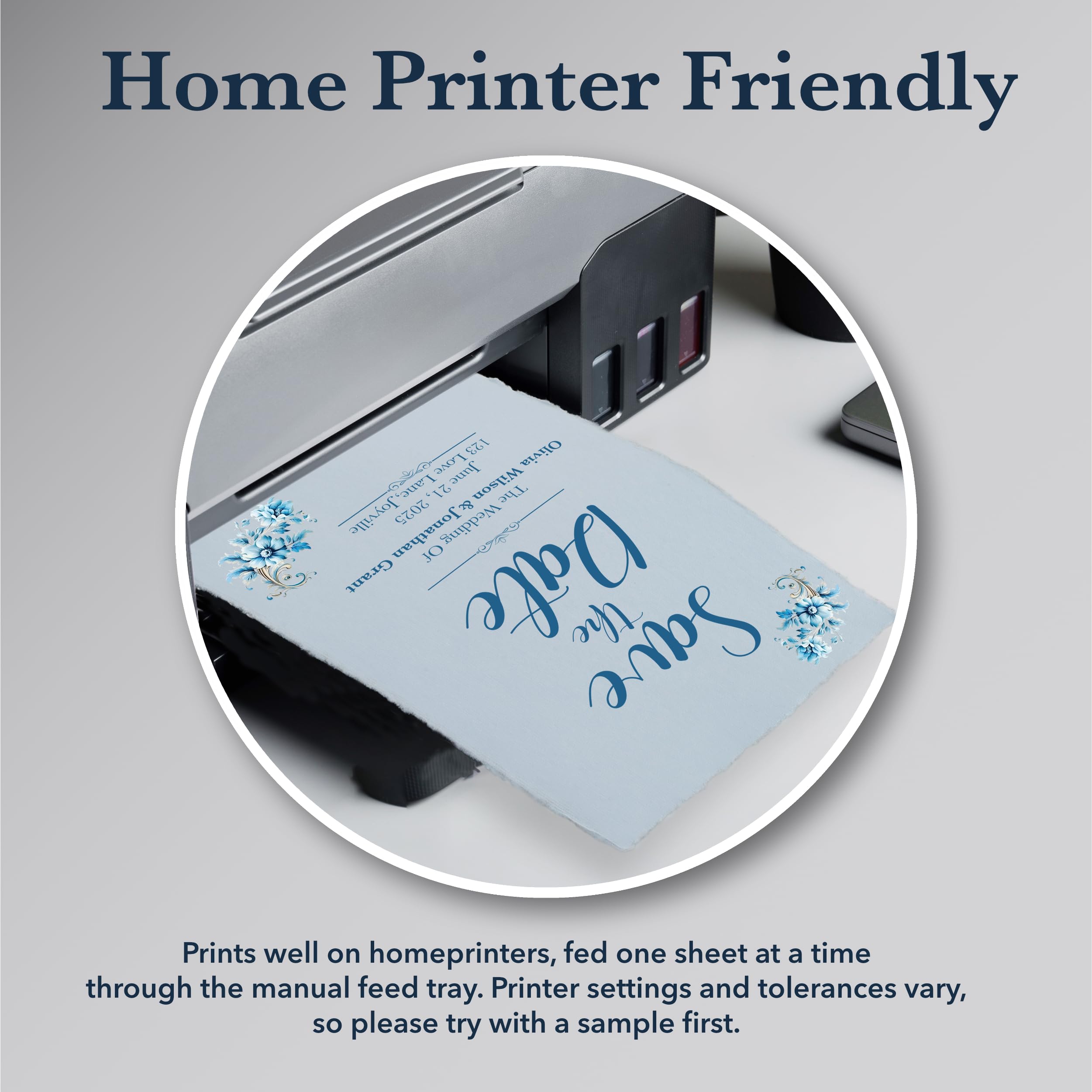 Amazon.com: Wanderings Blue A4 Handmade Paper with Deckled Edge