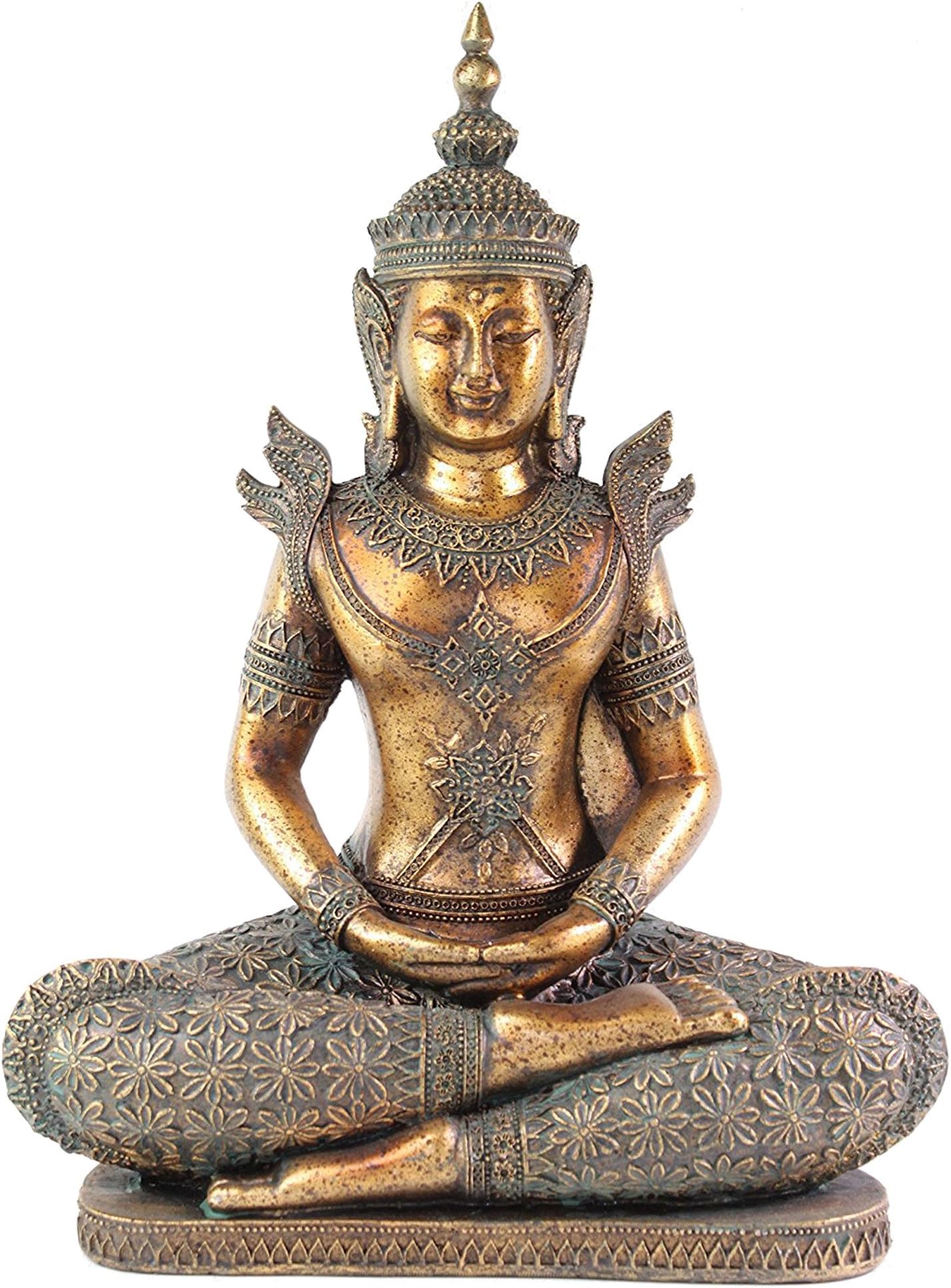 We pay your sales tax Feng Shui 12" Bronze Buddha Dhyani Mudra Home Decor Peace Statues(G16516)