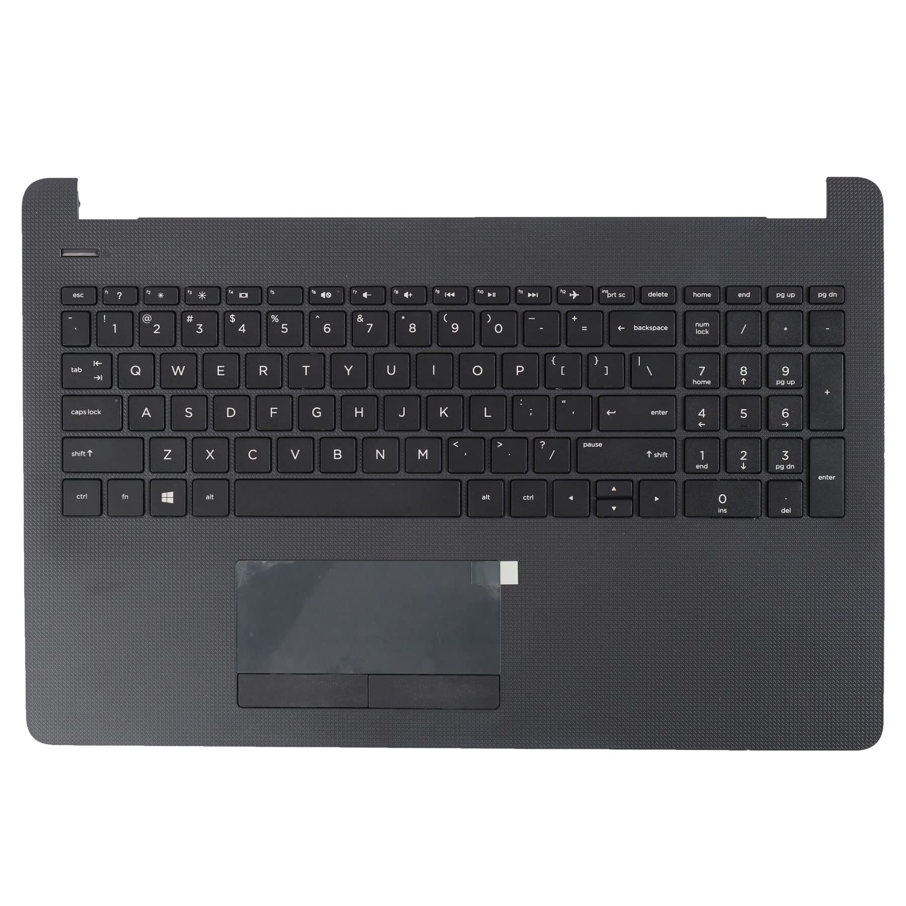 RenBang Tech Replacement for HP 250 255 256 G6 15-BS 15-BW Notebook Upper Case Palmrest Touchpad Keyboard Assembly 929906-001 AP204000E20 Grey