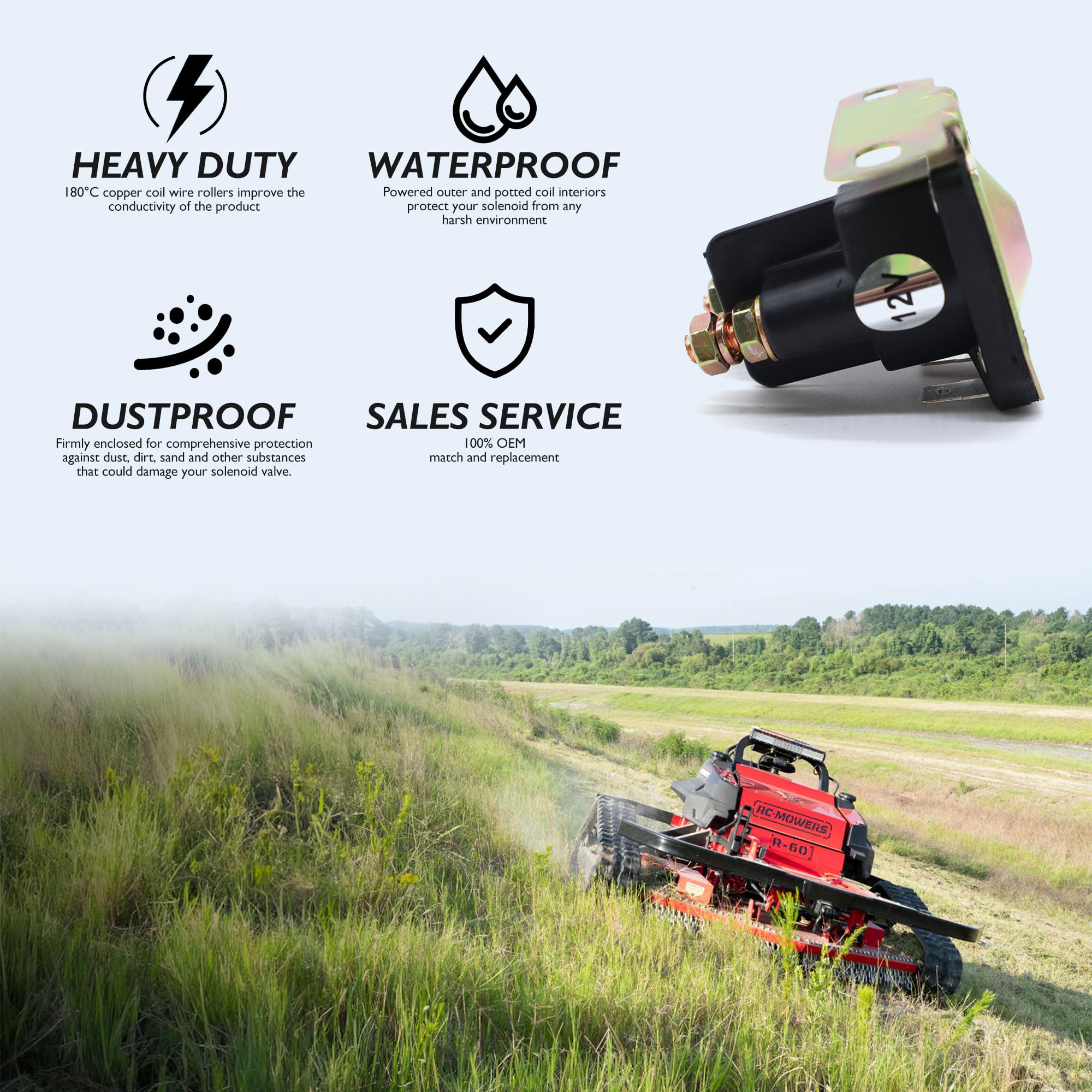 Rasentraktor Magnetschalter Starter 12 V, für Magnetschalter AM133094, MTD 725-04439, Cub Cadet, Viking & Toro Ersatzteile, Magnetschalter, Relaisstart, Rasenmäher Zubehör