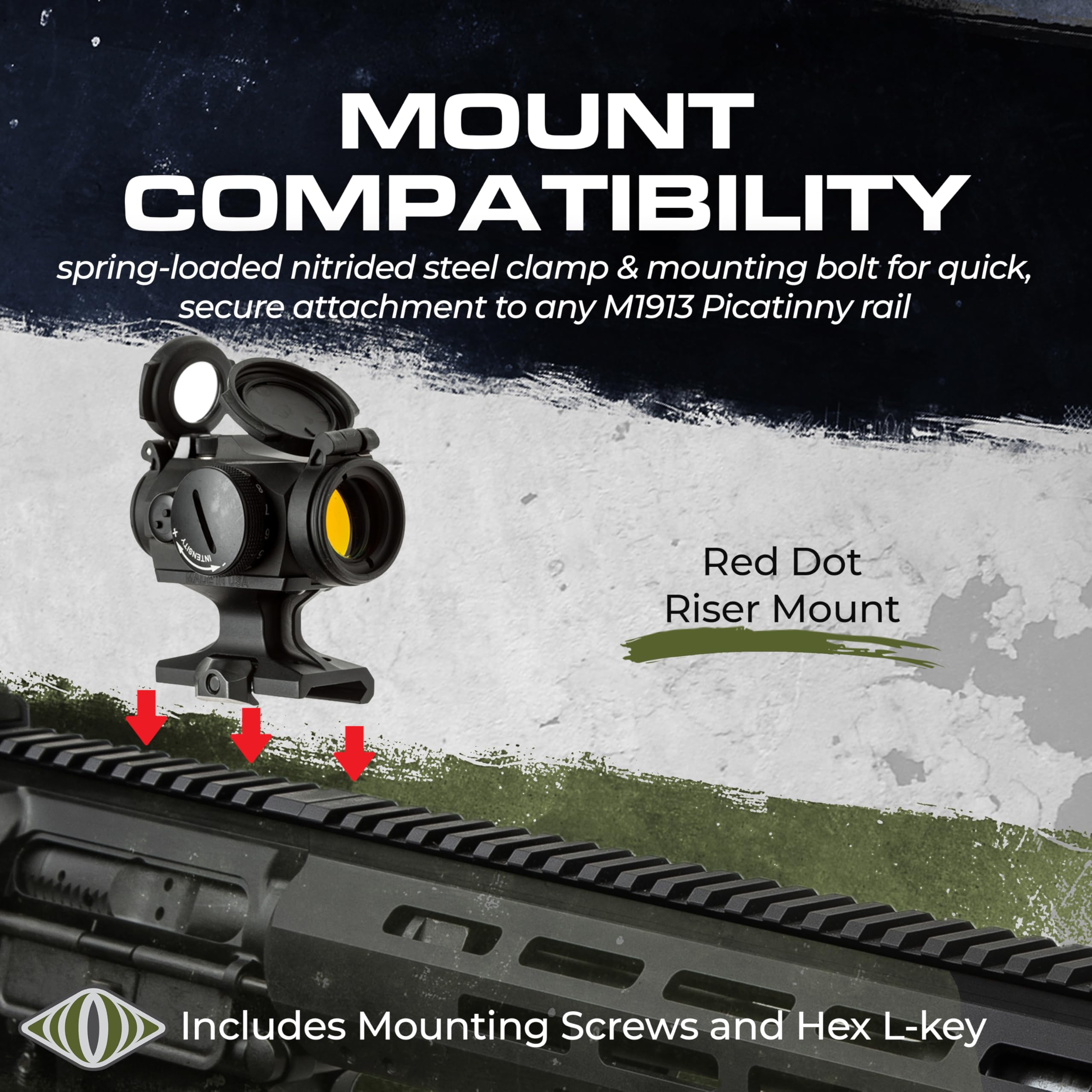Reptilia レプティリア Aimpoint Micro マウント Reptilia Dot Mount for Aimpoint Micro - Lower 1/3 (39mm Height)