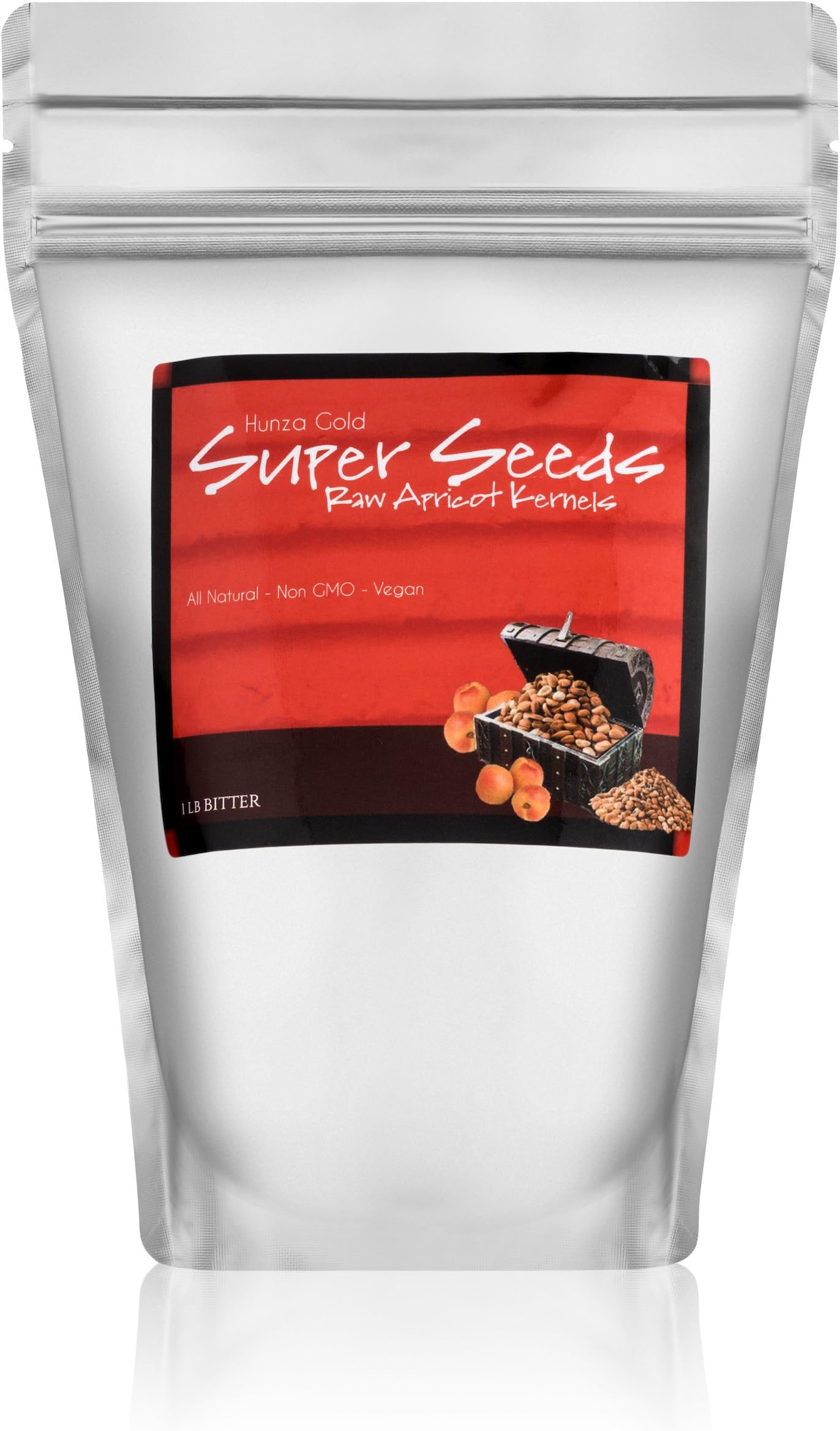 SuperSeeds Apricot Kernels/Seeds (1 Pound / 454 Grams) Hunza Gold Bitter Organic Raw