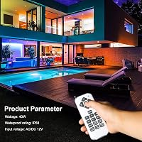 Kingwen 40W RGB LED Medence Világítás Víz Alatti Lámpa Távirányítóval 4000lm IP68 Vízálló 12V Úszómedence Reflektor 5
