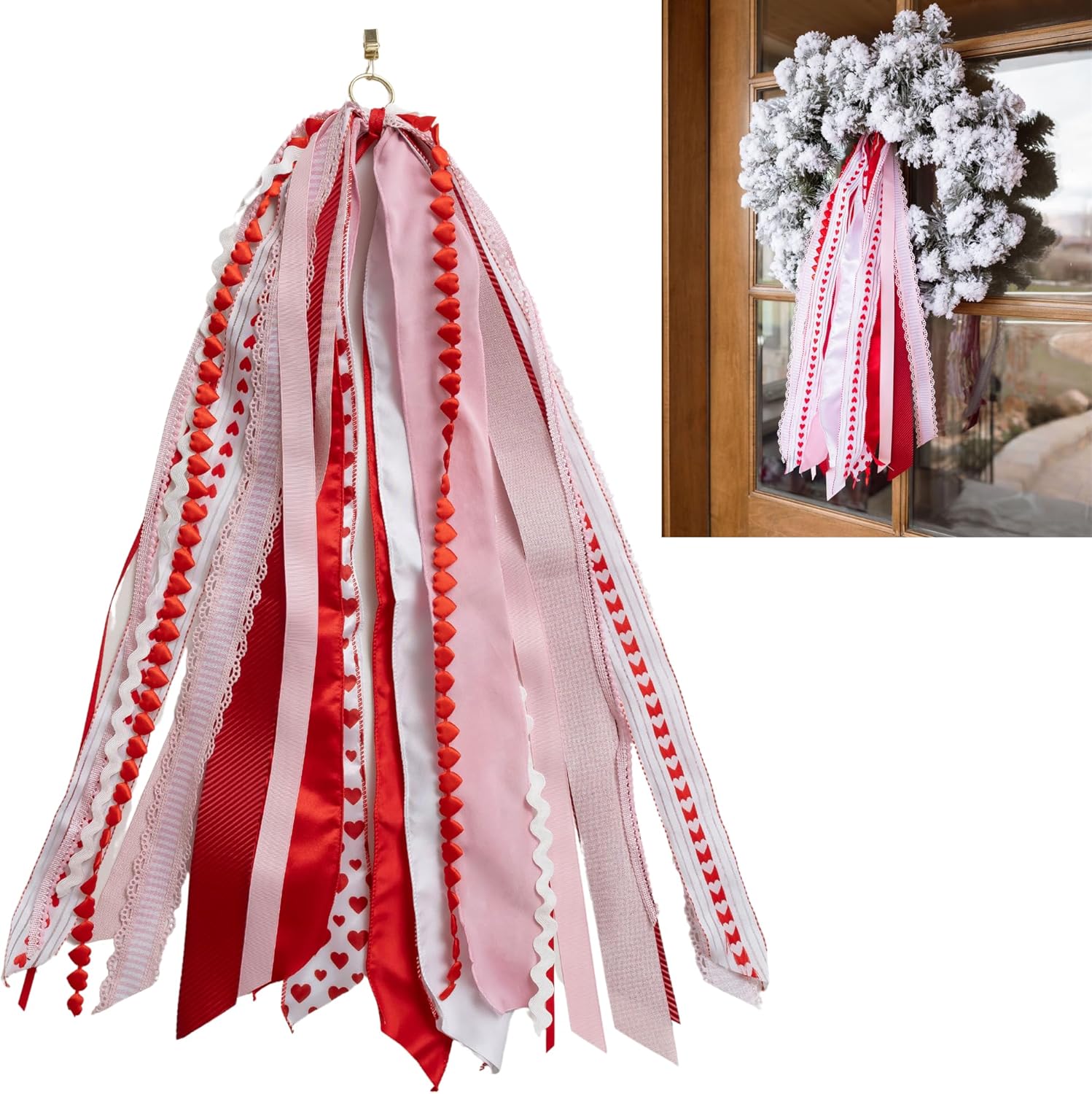 Amazon.com: Wreath Ribbon Set - Decorative Bow & Assorted Ribbon for ...