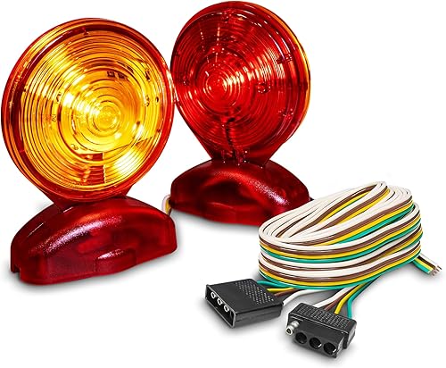True MODS Kit de Luces LED Magnéticas Traseras de 20' para Remolque Rojo/Ámbar [DOT FMVSS-108] [SAE STIP] [IP67 Sumergible Resistente al Agua] [Imán