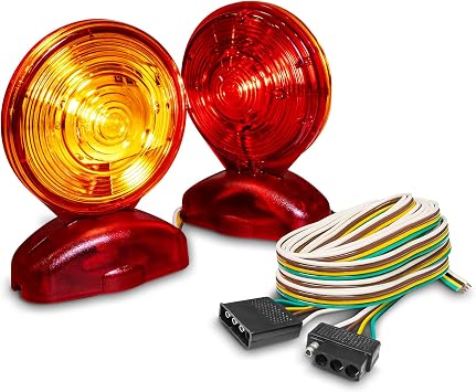 True MODS 20 Amber Red Magnet LED Trailer Tail Towing Light Kit for Car