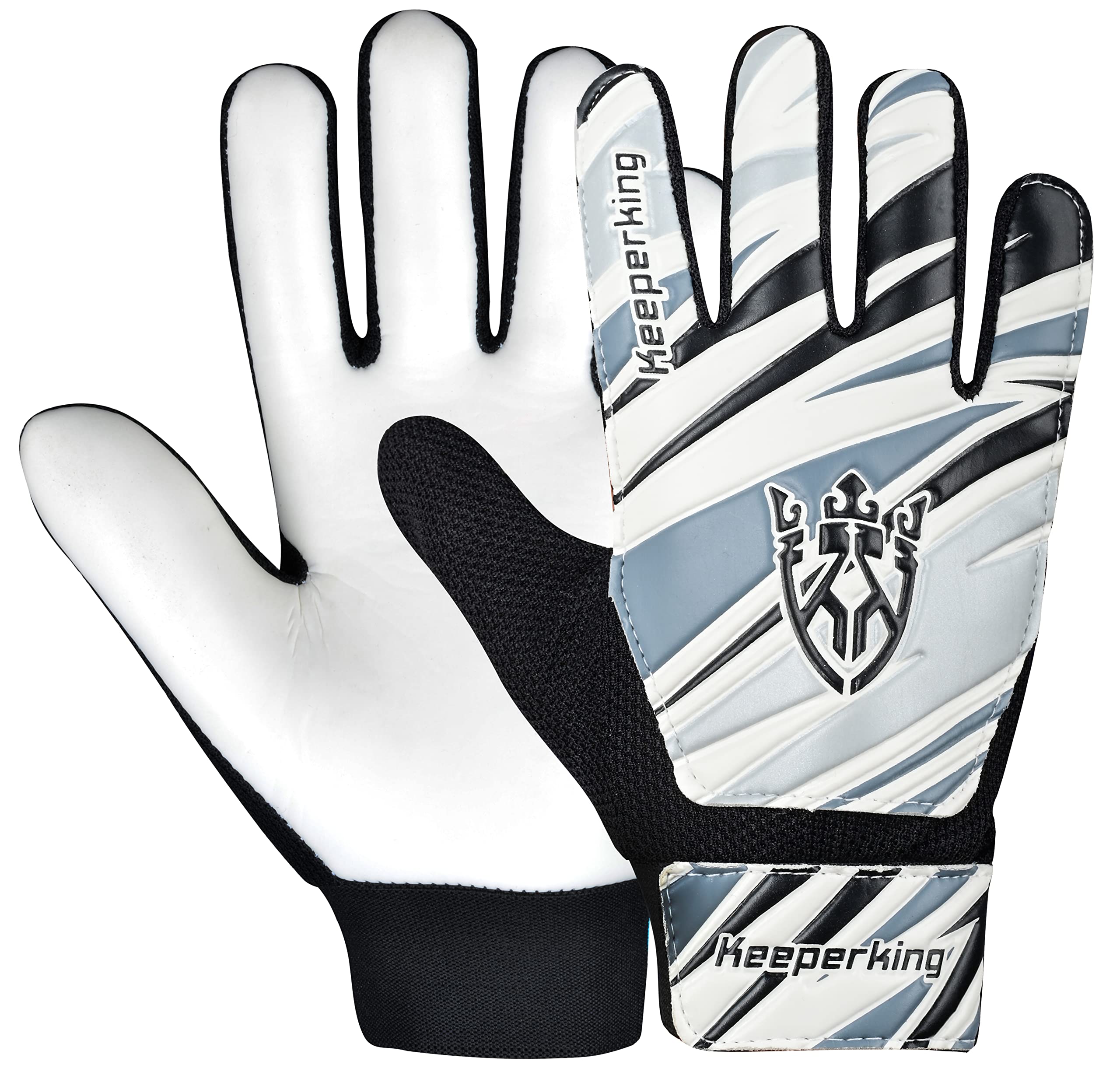 Keeperking Torwarthandschuhe Kinder, Jungen und Mädchen, Junior Fußballhandschuhe Fußball Spielerhandschuhe für Jungen tormannhandschuhe Große 4-7