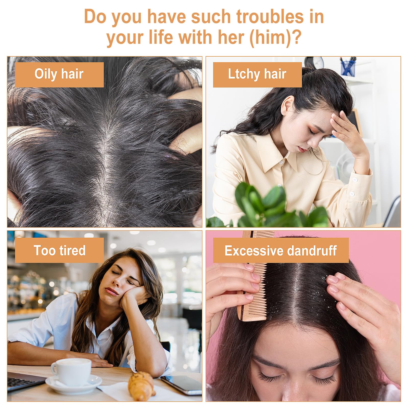 Nogeqi 2 Stück Kopfhaut Kamm Reinigung Schuppenkamm Erwachsene Schuppen Kamm, Kopfhautkamm, Dandruff Comb, Press Scalp Detox Comb Entfernung von Schuppen und Schmutz für Frauen Männer