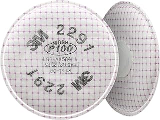 3M P100 Advanced Respirator Filter 2291, 1 Pair, Helps Protect Against Oil and Non-Oil Based Particulates, Mining, Shipbuilding, Abatement, Utilities