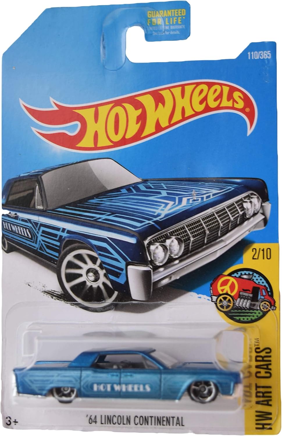 Hot Wheels Art Cars 2/10 '64 Lincoln Continental 110/365, Blue
