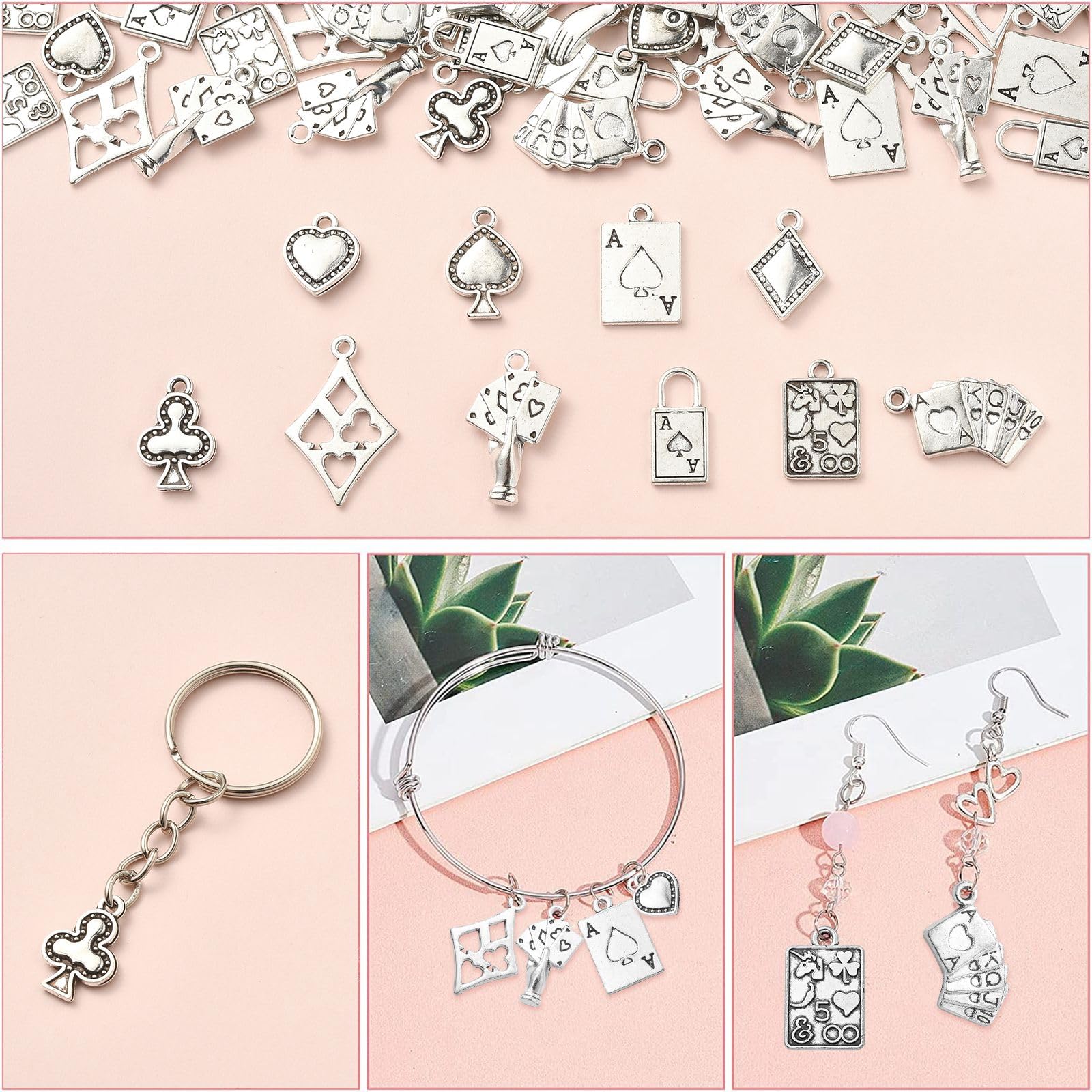 ハートポーカーチャーム 5個 ハートポーカーチャーム5個