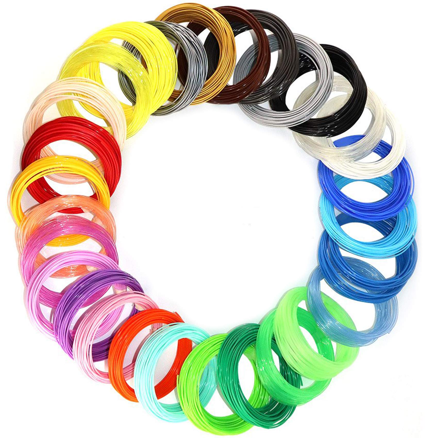 MKOEM 3D Pen PLA Filament Refills 1.75mm Small 16 Colors 2810 30