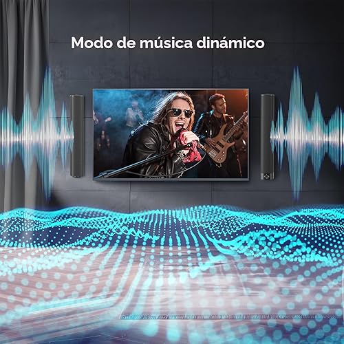 Miniatura 7 de Barra de sonido para Smart TV, barra de sonido de 80 W con conexión Bluetooth/ARC/Opt/AUX, aumento de volumen dinámico, 3 modos de ecualizador